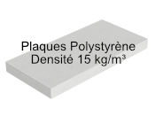 Plaques Polystyrène 15 kg/m³