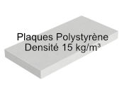 Plaques Polystyrène 15 kg/m³