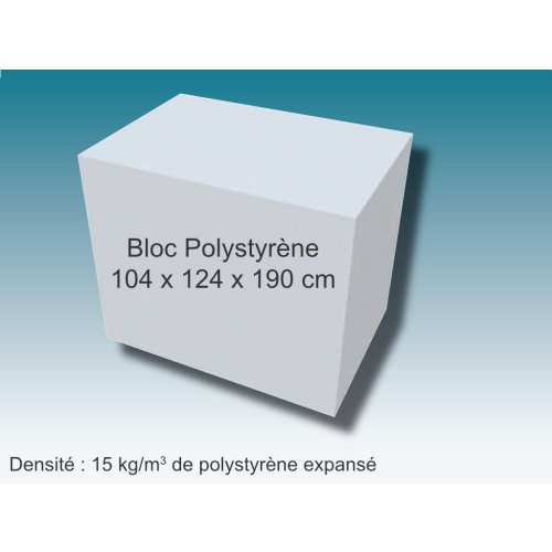 Bloc de polystyrène expansé 15kg/m³