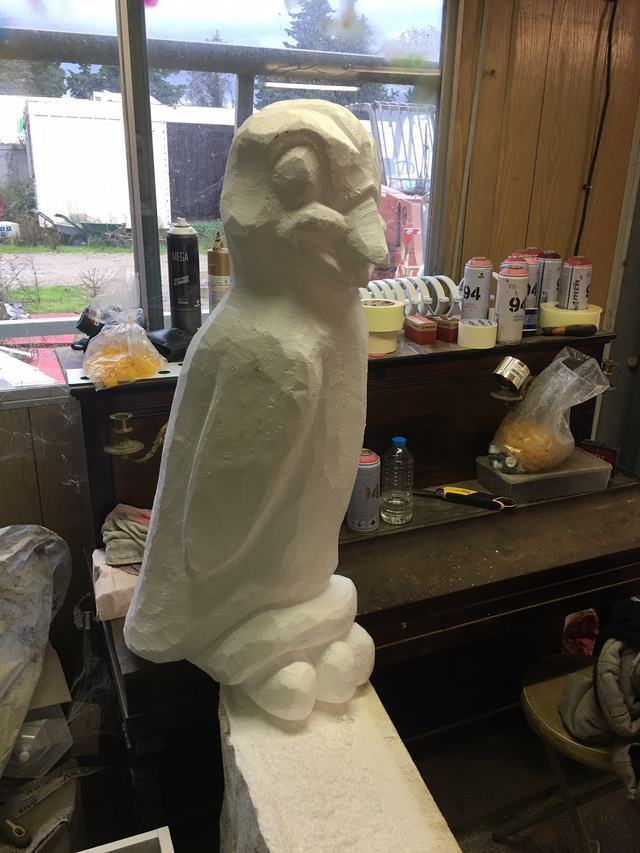 Sculpture polystyrene oiseau